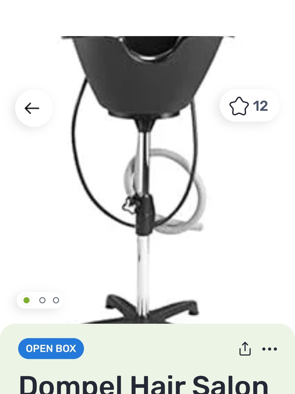 Professional Salon Hair shampooing Station - Black & Chrome